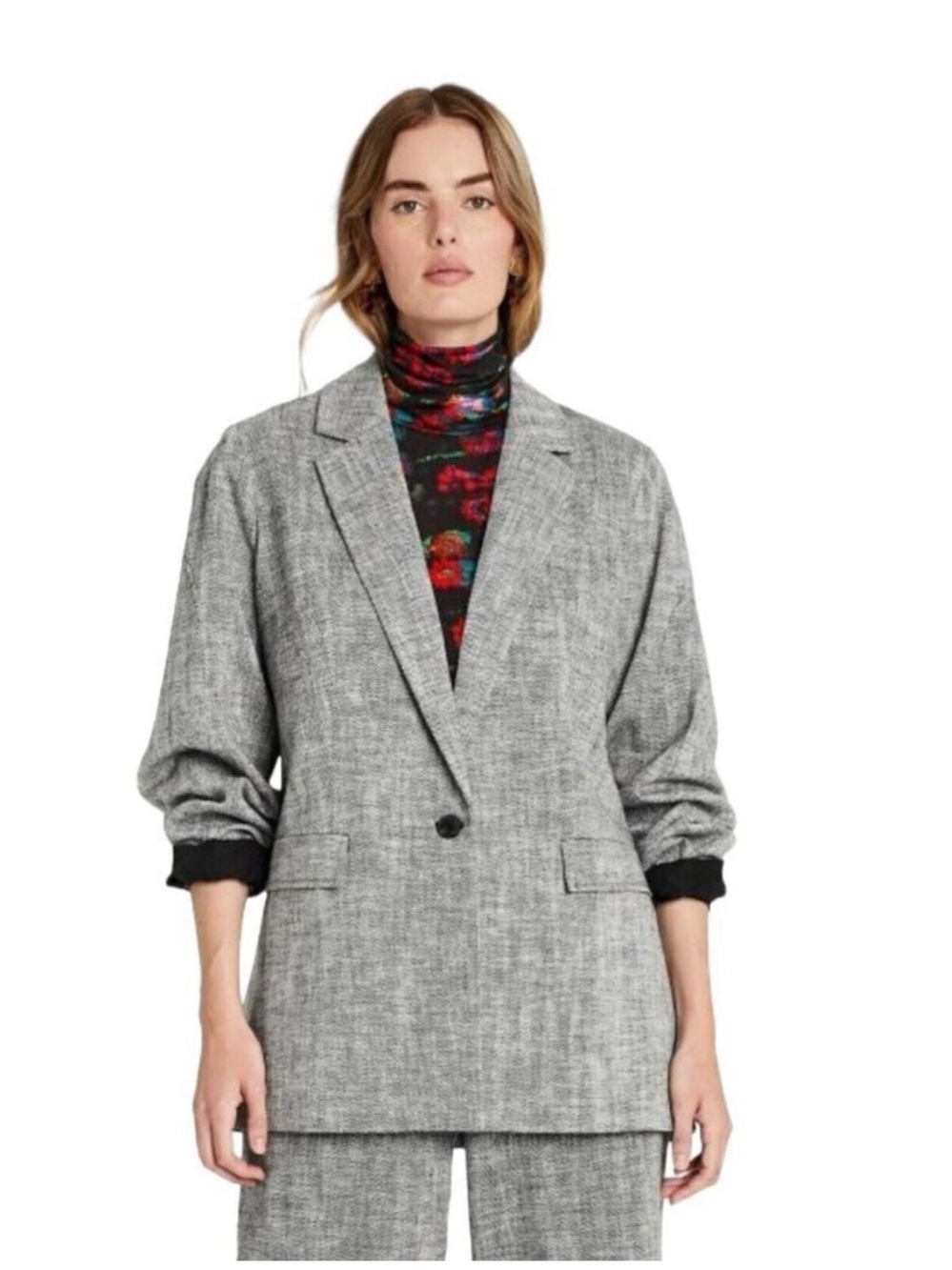Rachel Comey x Target Chevron Herringbone Oversized Tweed Blazer Small